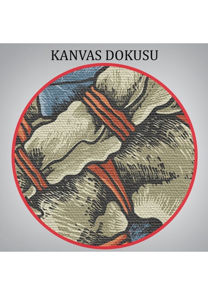 Dünya Üzerinde Dinlenip Kahve Içen Astronot Kanvas TABLO-5098