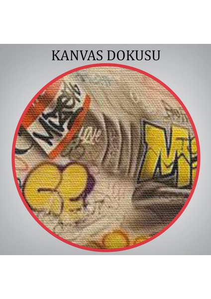 Graffiti Köpek Balığı Kanvas, Pop Art TABLO-5416