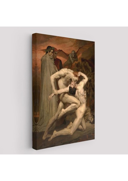 Dante ve Virgil Cehennemde William Adolphe Bouguereau Klasik Kanvas TABLO-5265