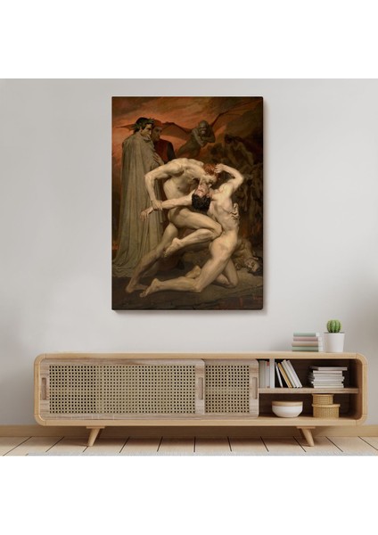 Dante ve Virgil Cehennemde William Adolphe Bouguereau Klasik Kanvas TABLO-5265