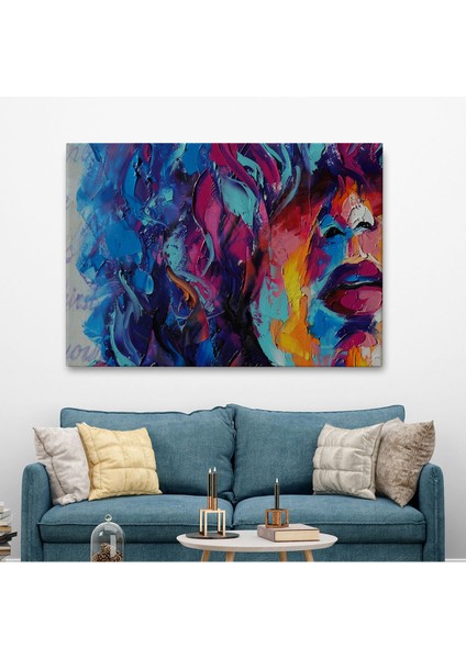 Güzel Kızın Soyut Resmi Yağlıboya Görünüm Dekoratif Kanvas Duvar TABLOSU-3755 fiyatları
