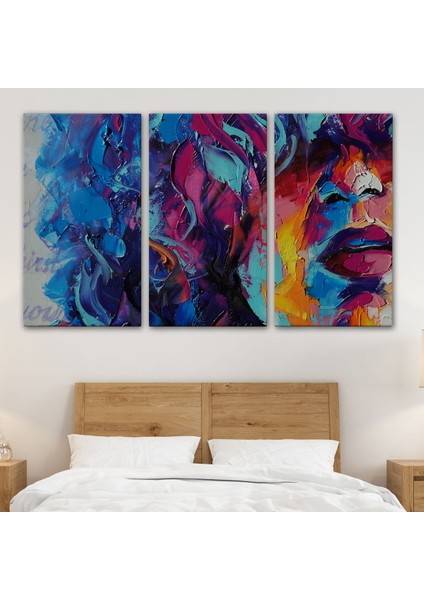 Güzel Kızın Soyut Resmi Yağlıboya Görünüm Dekoratif Kanvas Duvar TABLOSU-3755 modelleri
