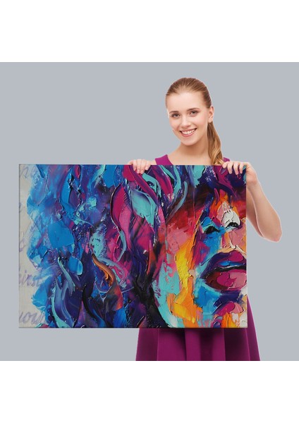 Güzel Kızın Soyut Resmi Yağlıboya Görünüm Dekoratif Kanvas Duvar TABLOSU-3755 fırsatları