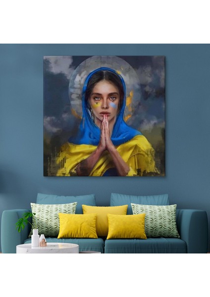 Dünya Barışı Için Dua Eden Kadın TABLO-5867 fiyatları