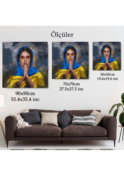 Dünya Barışı Için Dua Eden Kadın TABLO-5867 indirimleri