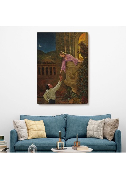 Sevgilisine Çiçek Veren Kadın Duvar TABLOSU-6241 fiyatları