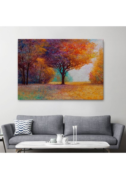 Sonbahar Manzarası Yağlıboya Görünüm Dekoratif Kanvas Duvar TABLOSU-3748 fiyatları