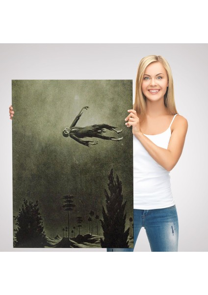 Franz Sedlacek Ağaçlar Üstündeki Hayalet Duvar Tablosu Witches Halloween -6381 modelleri