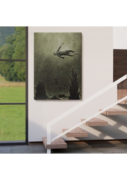 Franz Sedlacek Ağaçlar Üstündeki Hayalet Duvar Tablosu Witches Halloween -6381 fırsatları