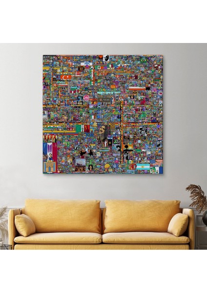 Reddit R/place Kanvas Tablo, Elraenn Twitch Kanvas Tablo, Reddit Savunma Hattı Kanvas TABLO-5173 fiyatları