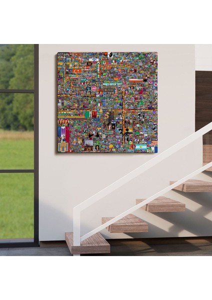 Reddit R/place Kanvas Tablo, Elraenn Twitch Kanvas Tablo, Reddit Savunma Hattı Kanvas TABLO-5173 fırsatları