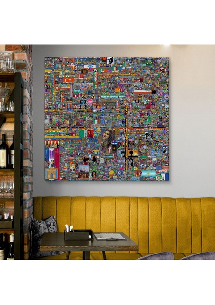 Reddit R/place Kanvas Tablo, Elraenn Twitch Kanvas Tablo, Reddit Savunma Hattı Kanvas TABLO-5173