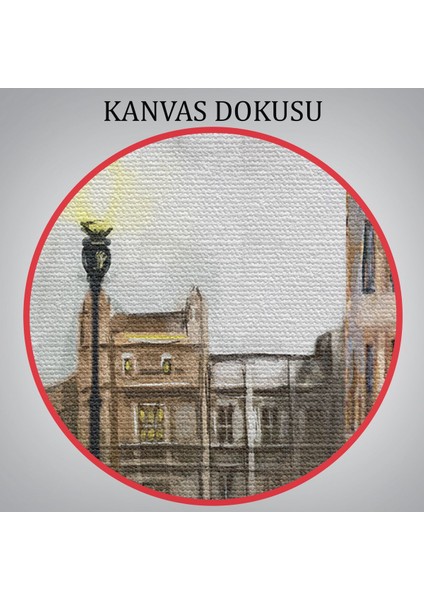 Ingiltere Londra Da Gece Yağlıboya Görünüm Dekoratif TABLO-3542