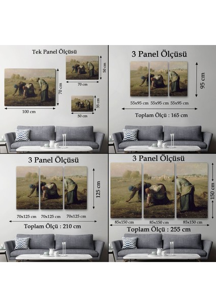 Millet Darı Toplayıcı Kadınlar Tablosu - Jean-François - FRENCH-6652