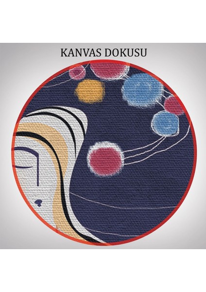 Mavi Ağırlıklı Zarif Kadınlar Duvar Tablosu Üçlü Set-Dk-88 indirimleri