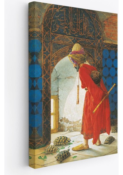Osman Hamdi Bey'in Kaplunbağa Terbiyecisi Isimli Eseri Kanvas TABLO-5129