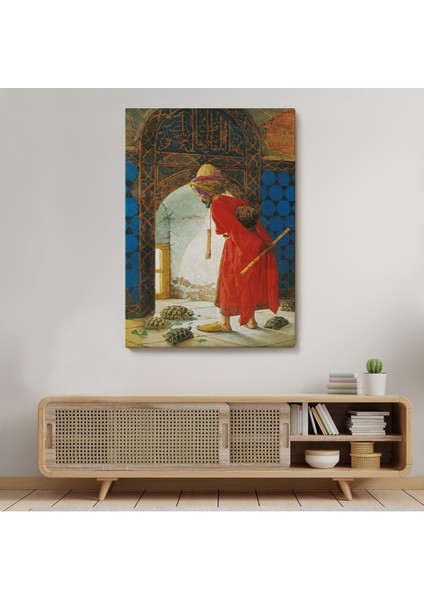Osman Hamdi Bey'in Kaplunbağa Terbiyecisi Isimli Eseri Kanvas TABLO-5129