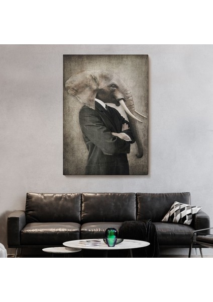 Fil Kafalı Insan Kanvas TABLO-4995 fiyatları