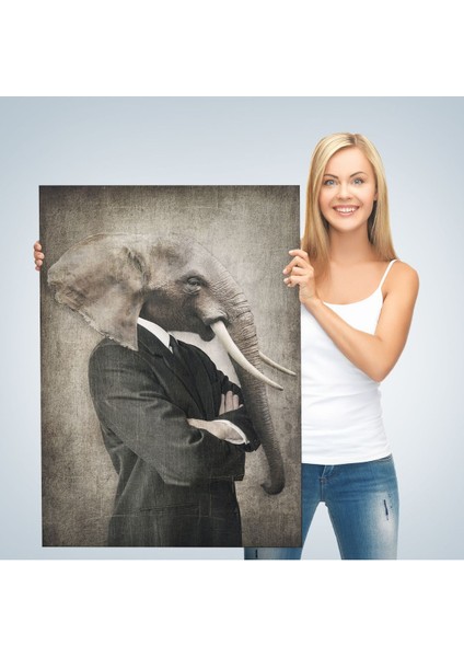 Fil Kafalı Insan Kanvas TABLO-4995 modelleri