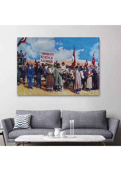 Biz Cumhuriyeti Böyle Kazandık TABLOSU-6573 fiyatları