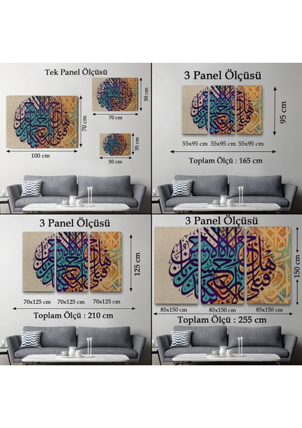 Iyiliğin Karşılığı Yalnız Iyiliktir Rahman Suresi 60. Ayeti Yazılı Kanvas TABLO-3368