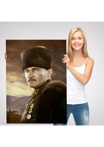 Kalpaklı Mustafa Kemal Atatürk Duvar Tablosu -6448 modelleri