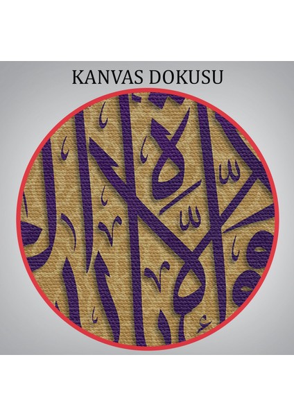 Allahın Herseye Gücü Yeter Yazılı Dekoratif Kanvas TABLO-3353