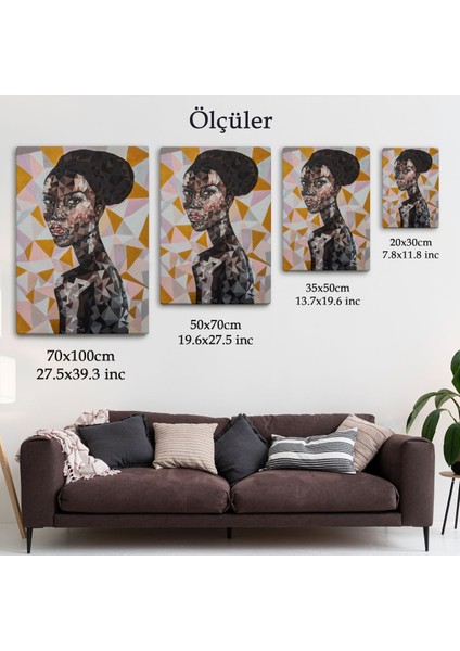 Afrikalı Kadın Dekoratif Kanvas Duvar TABLOSU-5949