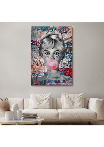 Brigitte Bardot Graffiti Pop Art Duvar TABLOSU-6469 fiyatları