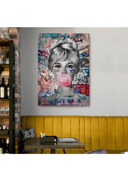 Brigitte Bardot Graffiti Pop Art Duvar TABLOSU-6469