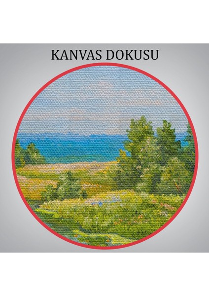 Rusya Nehri Yağlıboya Görünüm Dekoratif Kanvas Duvar TABLOSU-3619