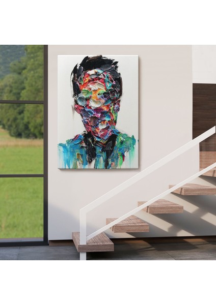 Soyut Erkek Portresi Yağlıboya Görünümlü DUVARTABLOSU-6320 fırsatları