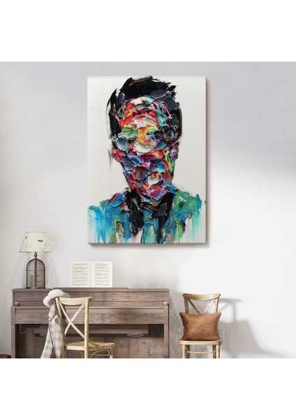 Soyut Erkek Portresi Yağlıboya Görünümlü DUVARTABLOSU-6320