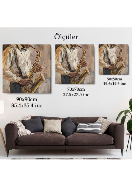 Saksafon Çalan Adam Kanvas TABLO-5911 indirimleri
