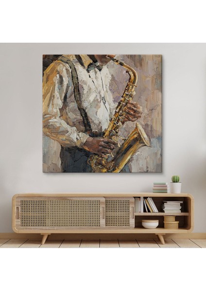 Saksafon Çalan Adam Kanvas TABLO-5911