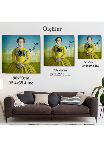 Ruhların Uçmasına Izin Ver, Gerçeküstü Sanat Kanvas TABLO-5853 indirimleri