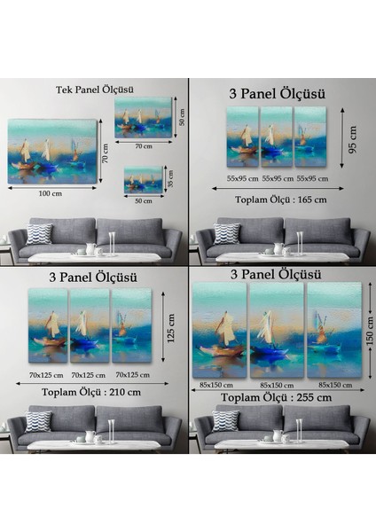 Soyut Modern Sanat Yağlıboya Görünüm Dekoratif Kanvas Duvar TABLOSU-3589