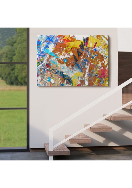 Soyut Yağlıboya Görünüm Dekoratif Kanvas Duvar TABLOSU-3477 indirimleri