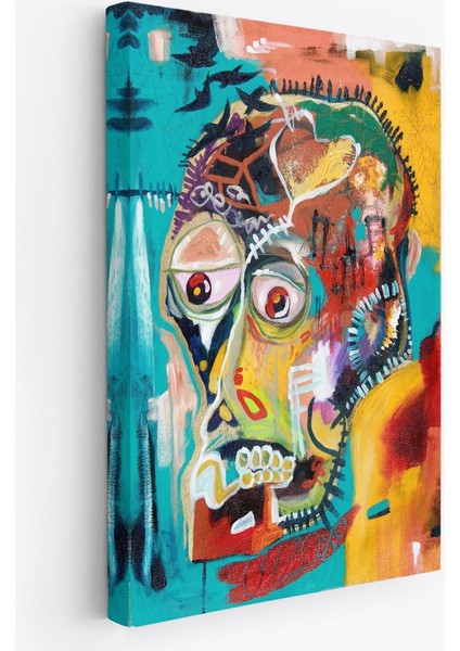 Jean Michel Basquiat, Isimsiz Kafatası 1981 Kanvas TABLOSU-4977