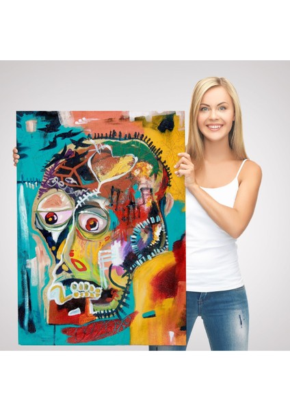 Jean Michel Basquiat, Isimsiz Kafatası 1981 Kanvas TABLOSU-4977 modelleri