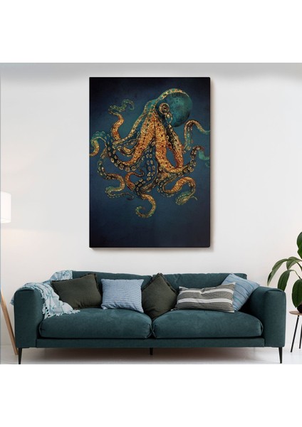 Ahtapot Duvar Sanatı, Hayvan Posteri Kanvas TABLO-5207 fiyatları