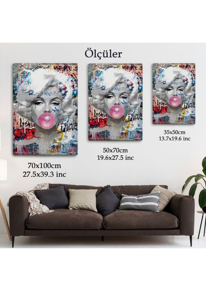 Marilyn Monroe Graffiti Pop Art Duvar TABLOSU-6471 indirimleri