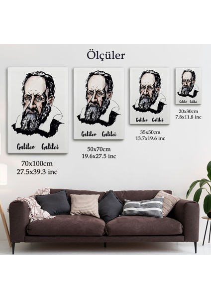 Galileo Galilei Dekoratif Kanvas TABLO-5915