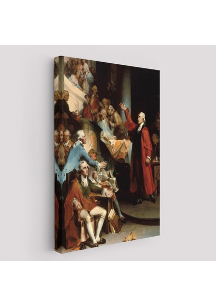 Patrick Henry Virginia burgesses Evinin Önünde Duvar TABLOSU-6408