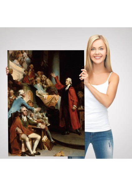 Patrick Henry Virginia burgesses Evinin Önünde Duvar TABLOSU-6408 modelleri