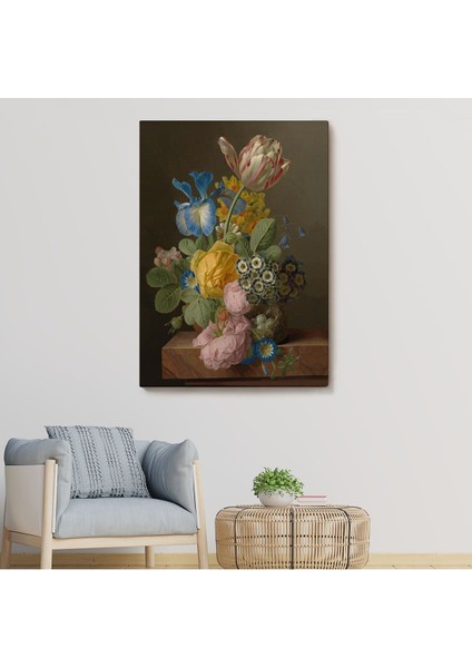 Güzel Çiçekler Yağlıboya Görünüm Dekoratif Kanvas Duvar TABLOSU-5937 fiyatları