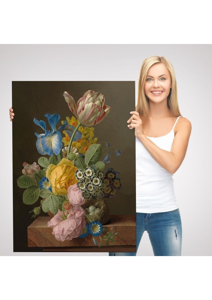 Güzel Çiçekler Yağlıboya Görünüm Dekoratif Kanvas Duvar TABLOSU-5937 modelleri
