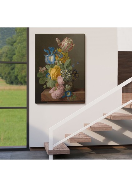 Güzel Çiçekler Yağlıboya Görünüm Dekoratif Kanvas Duvar TABLOSU-5937 fırsatları