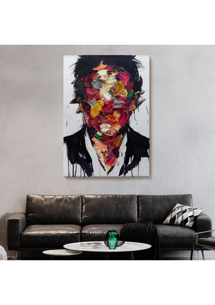 Soyut Yüz Kanvas Tablo, Renkli Yüz Kanvas Sanat TABLO-5220 fiyatları