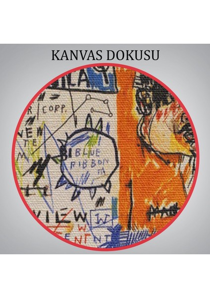 Jean Michel Basquiat'in 50 Cent Piece Isimli Eseri Kanvas TABLO-5017